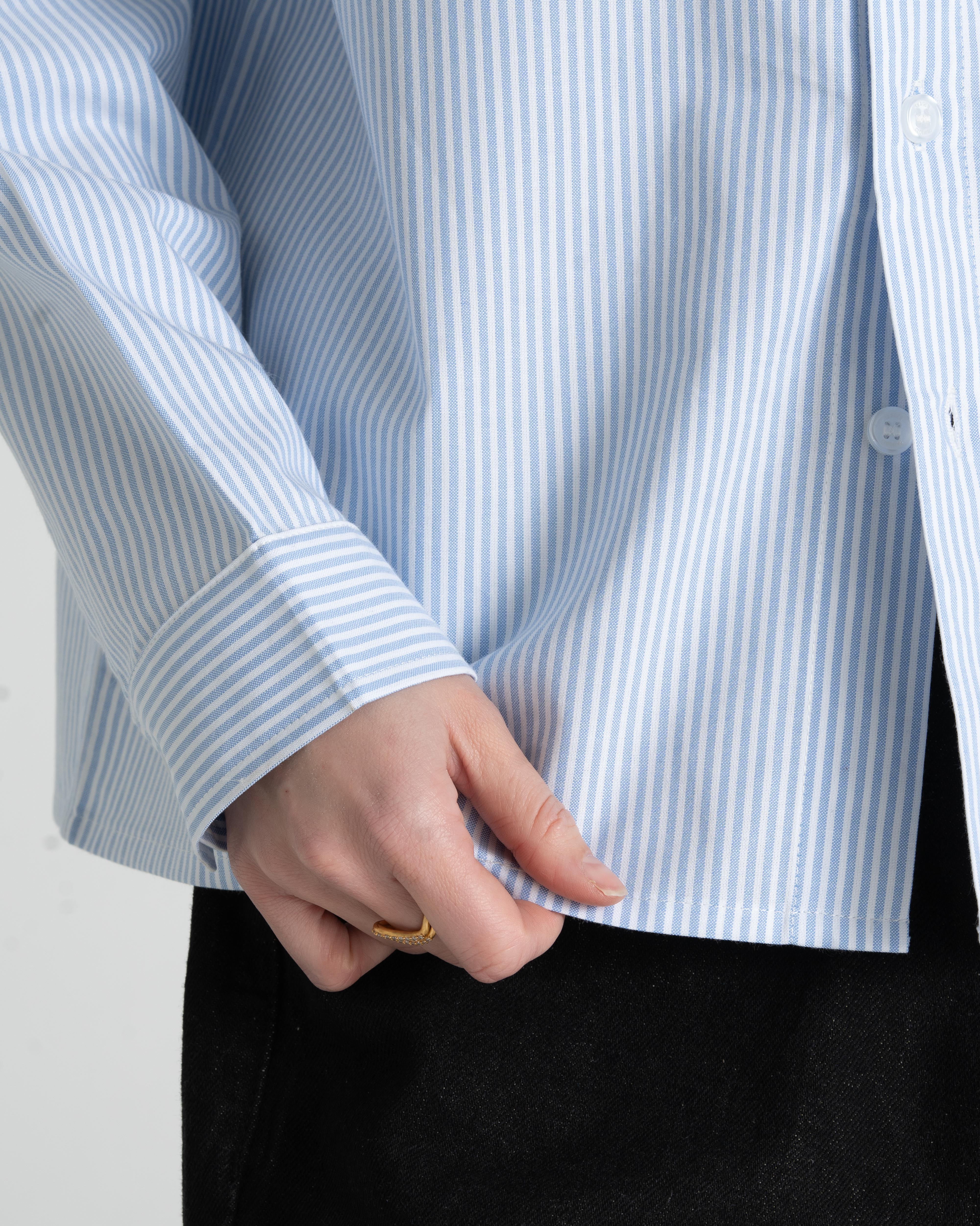 Oxford Longsleeve Shirt Blue Striped Dame