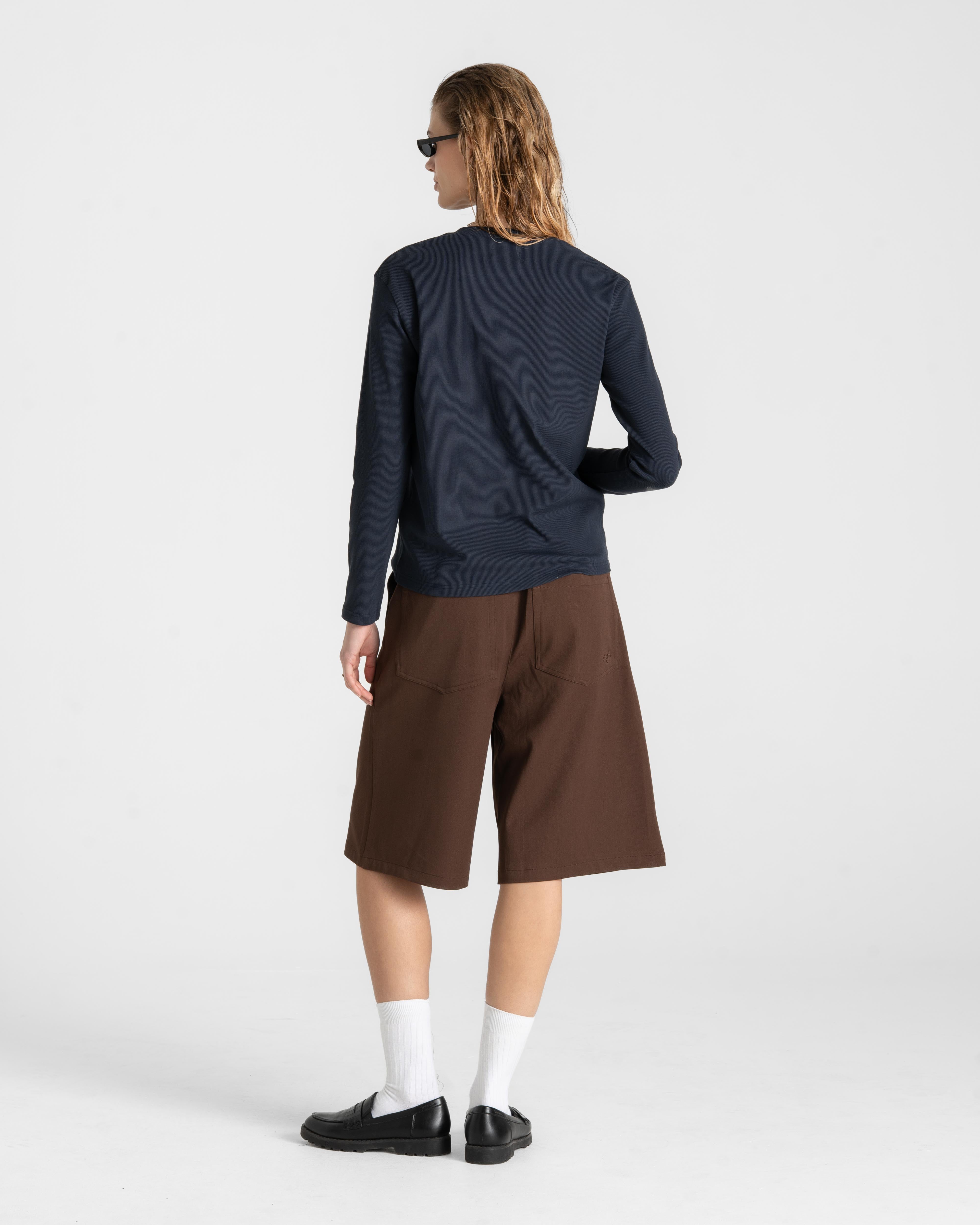 Henley Long Sleeve Navy dame