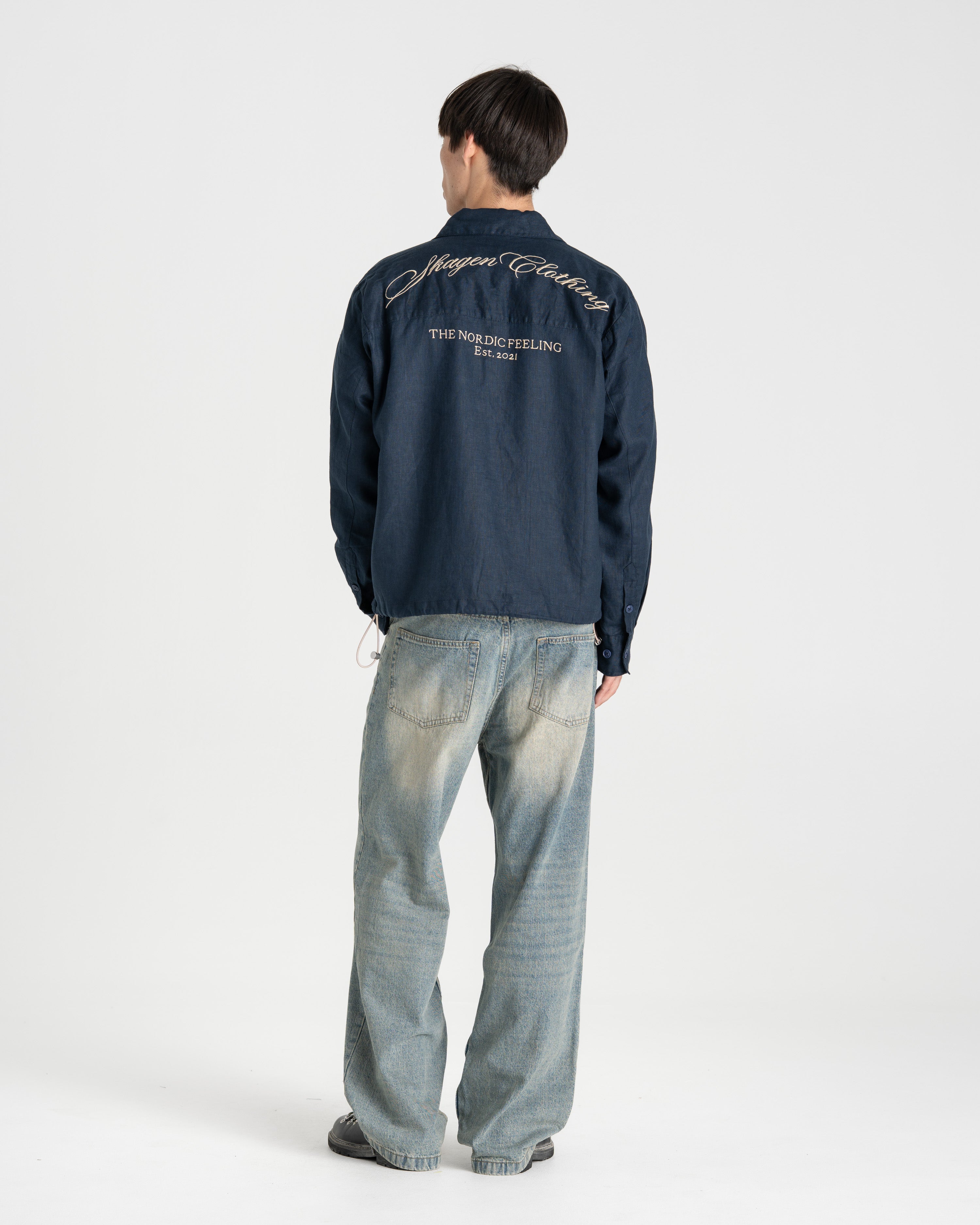 Baggy denim jeans light blue vintage wash