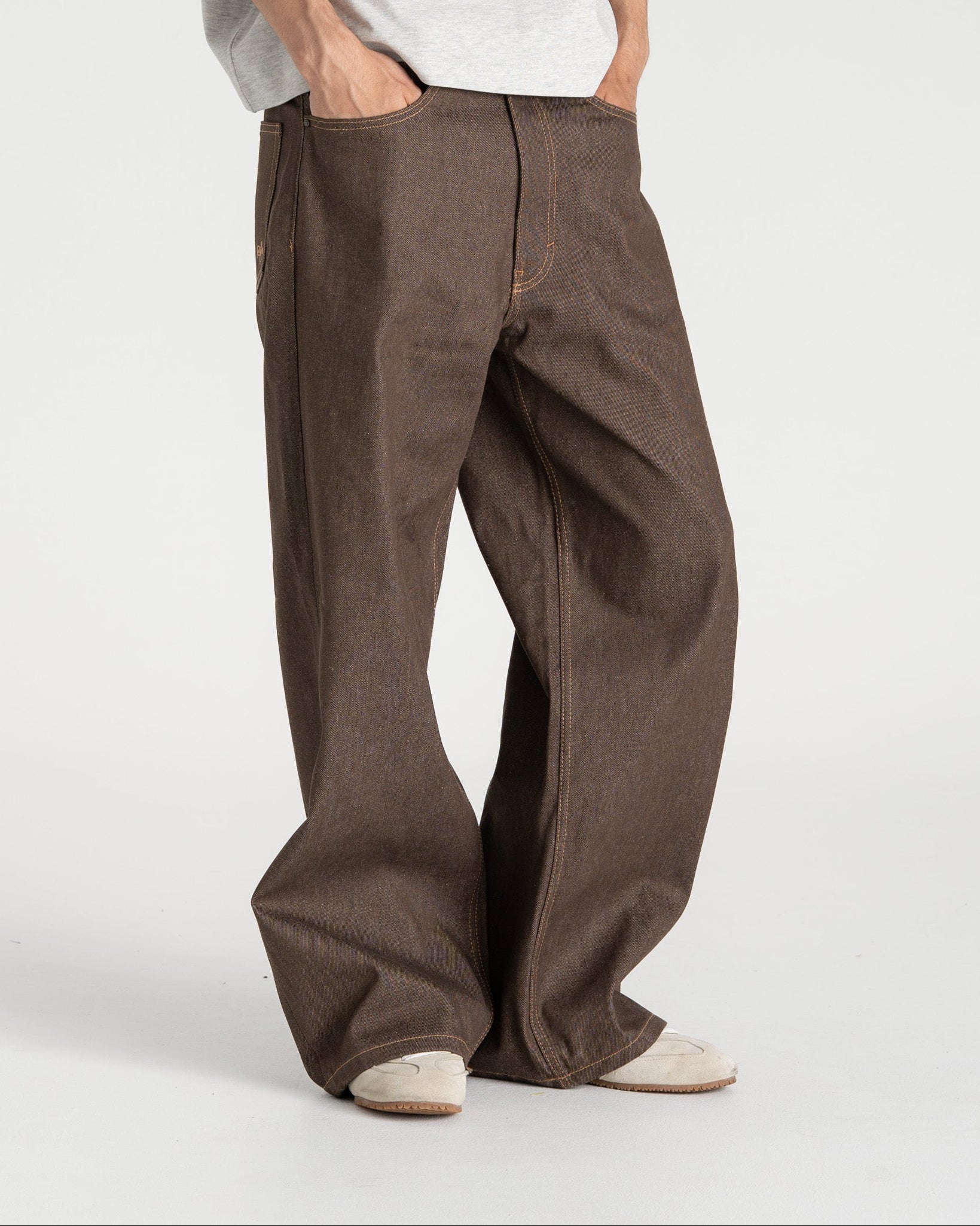 Raw Selvedge Denim Jeans brown