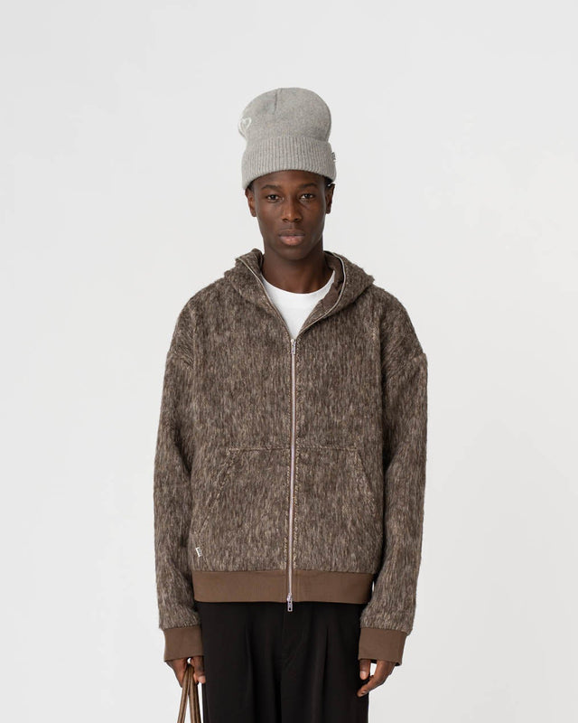 Fuzzy Hoodie Brown