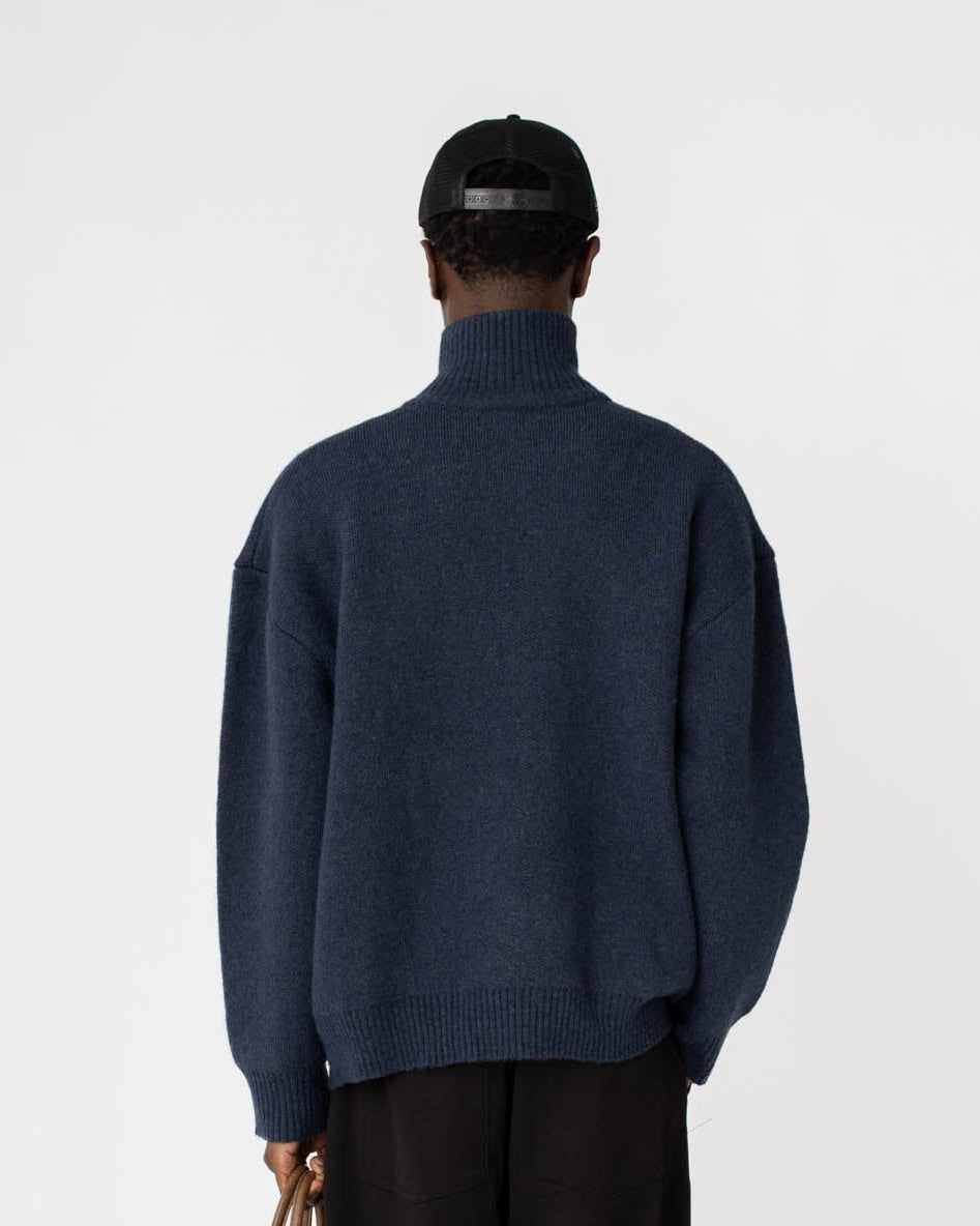 Full Zip Sweater Navy