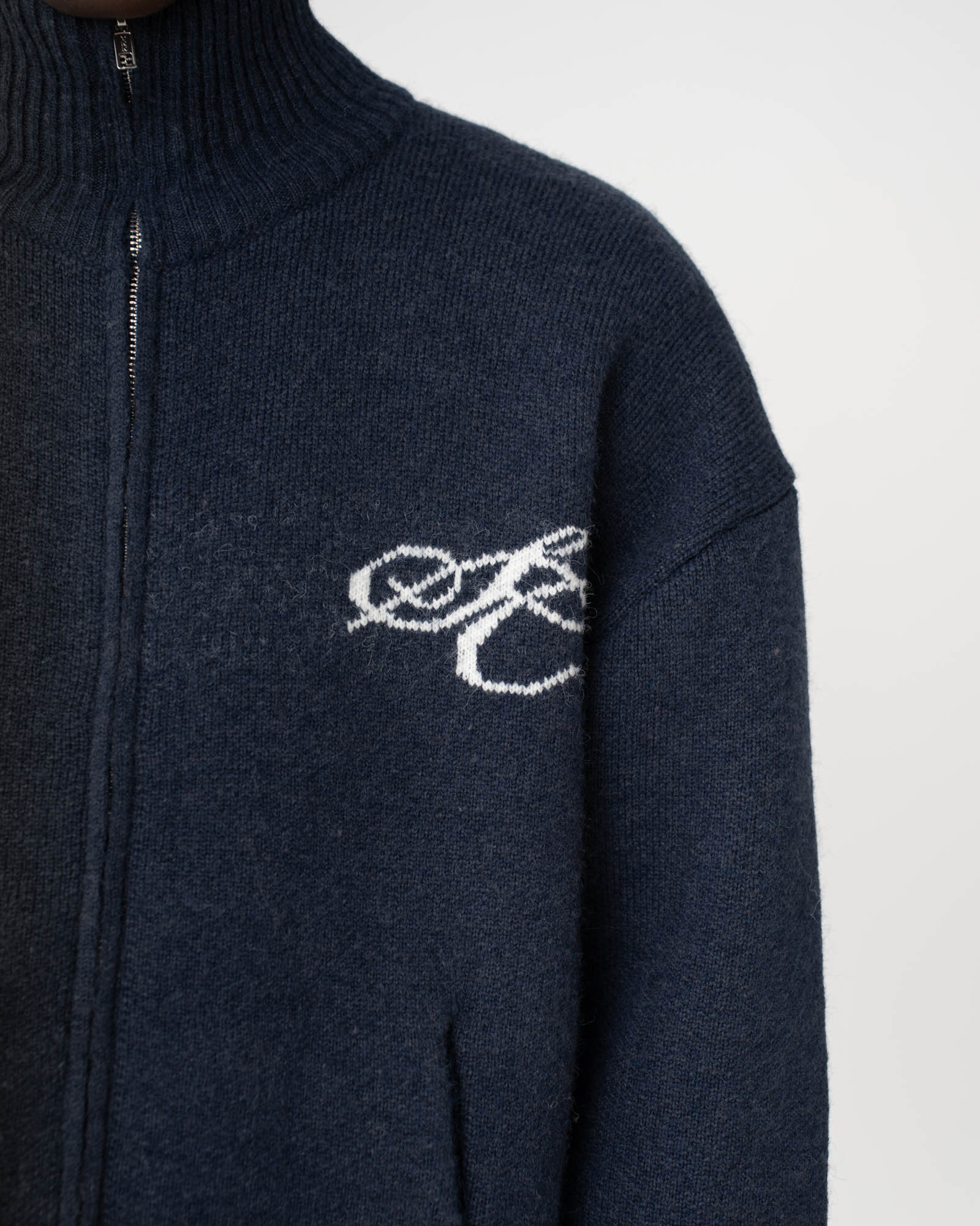 Full Zip Sweater Navy