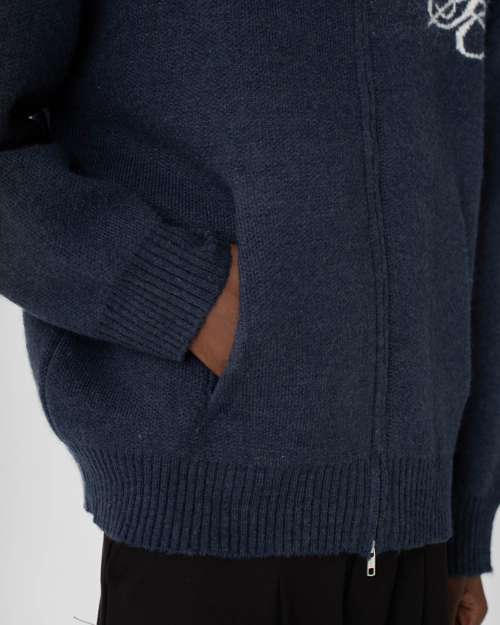 Full Zip Sweater Navy
