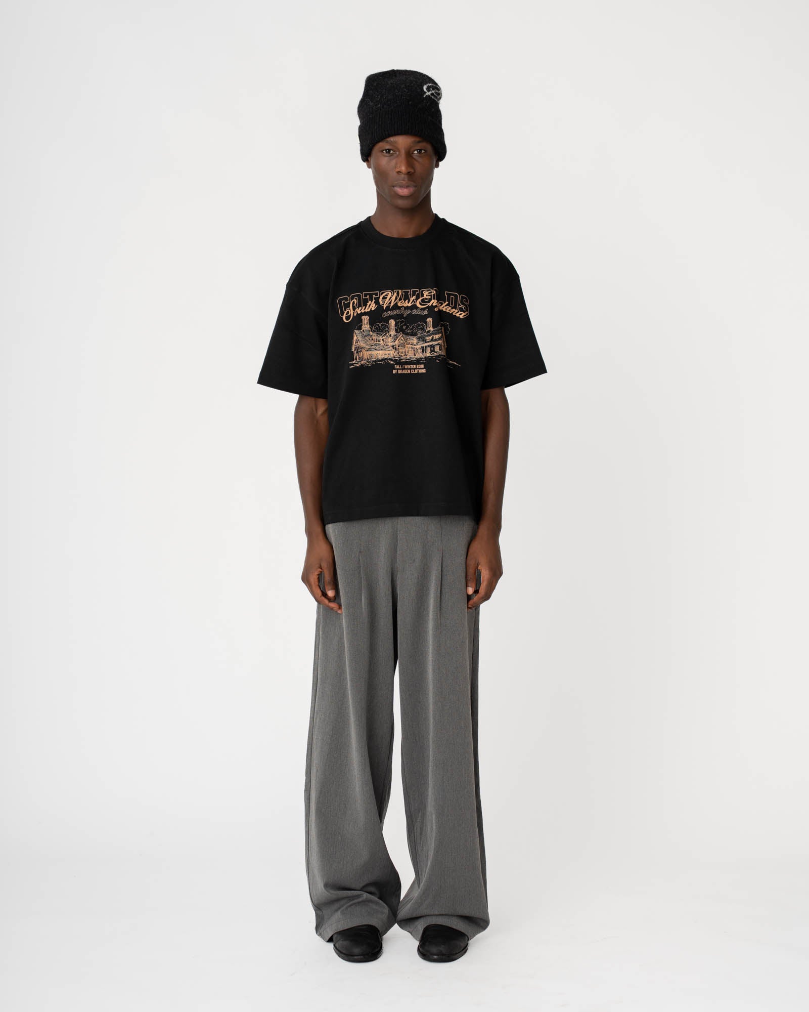 Graphic T-Shirt 'Hunting Crest' Black