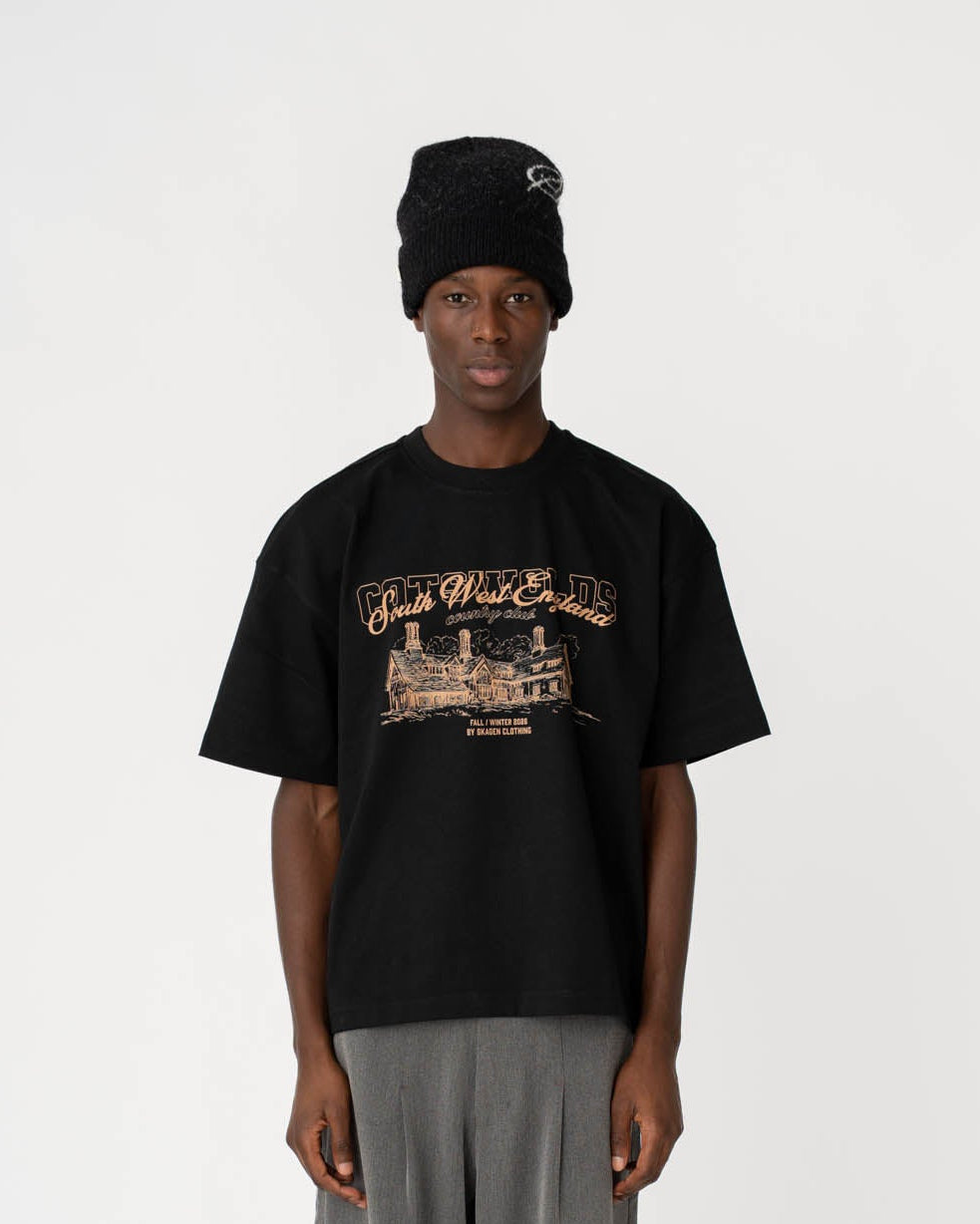 Graphic T-Shirt 'Hunting Crest' Black