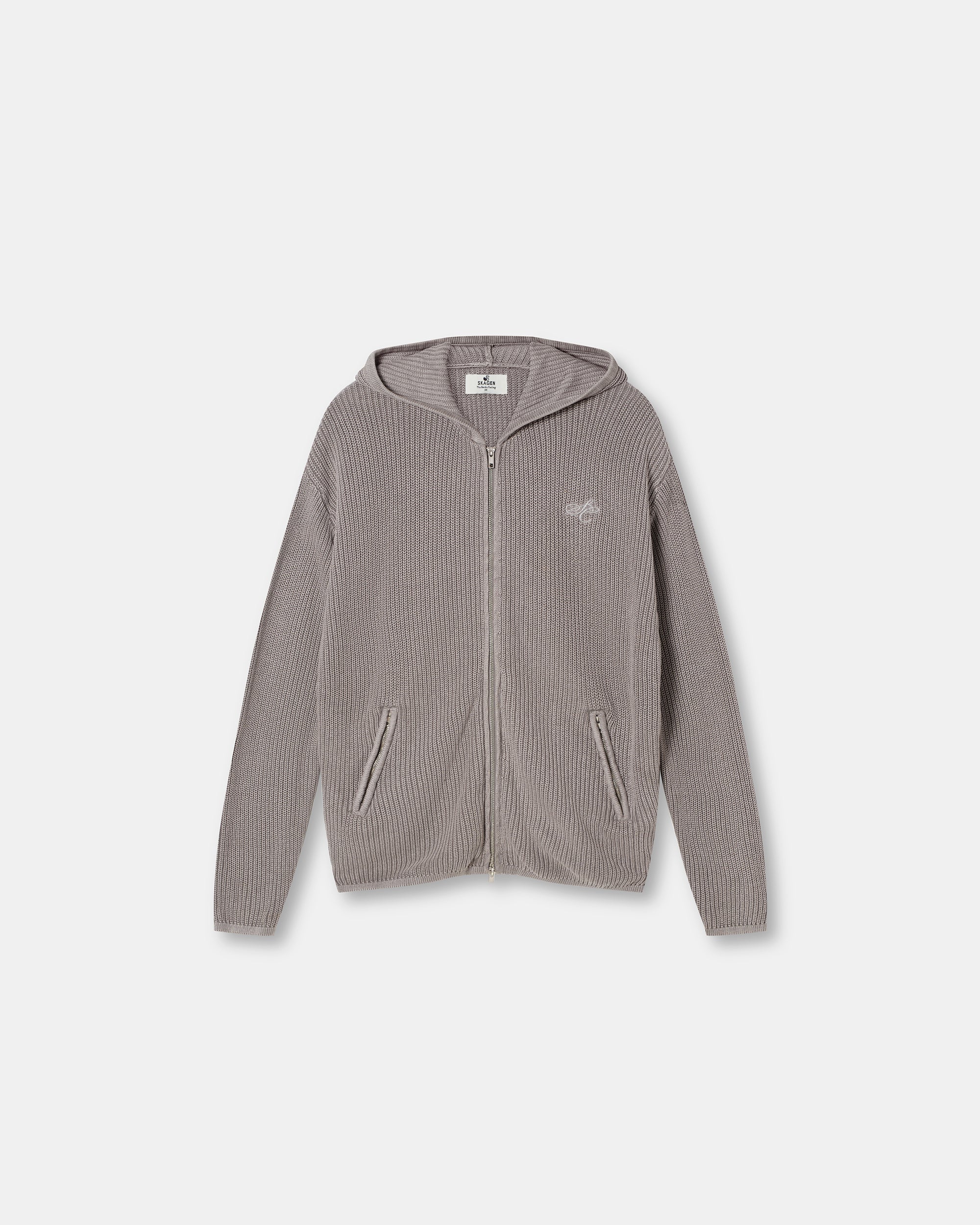 Knit Hoodie Washed Grey