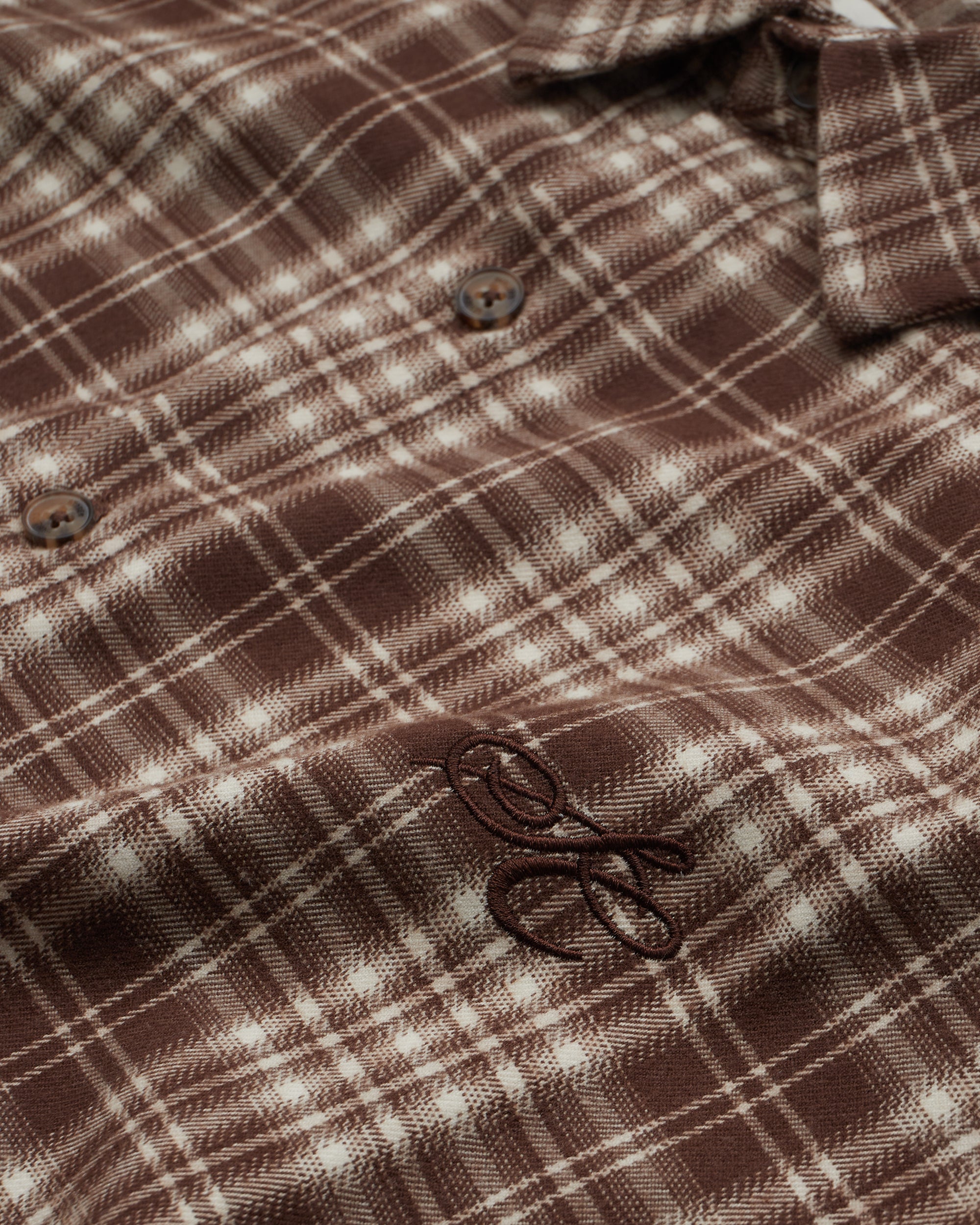 Checked Flannel shirt Brown
