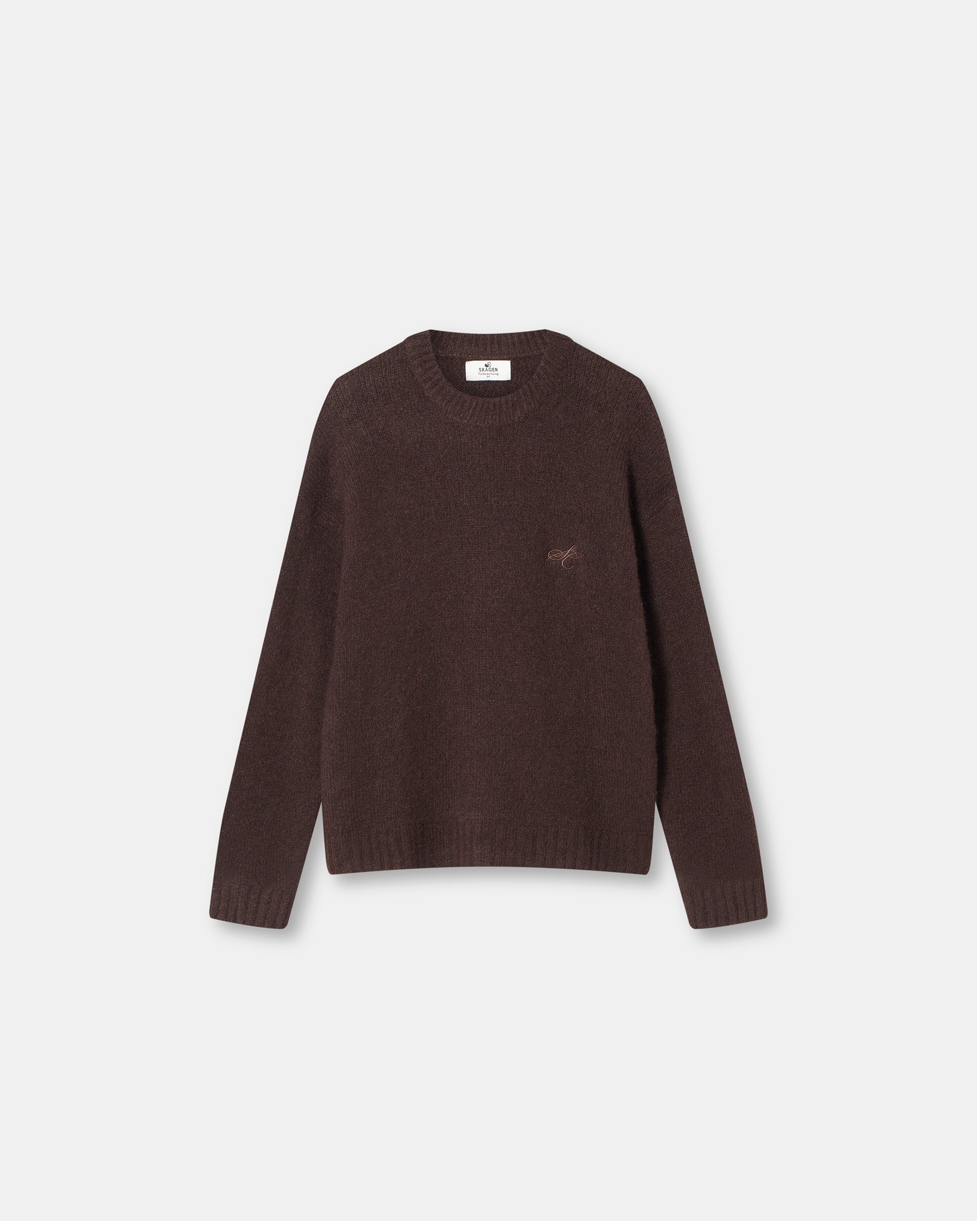 Alpaca Knitted Sweater Brown