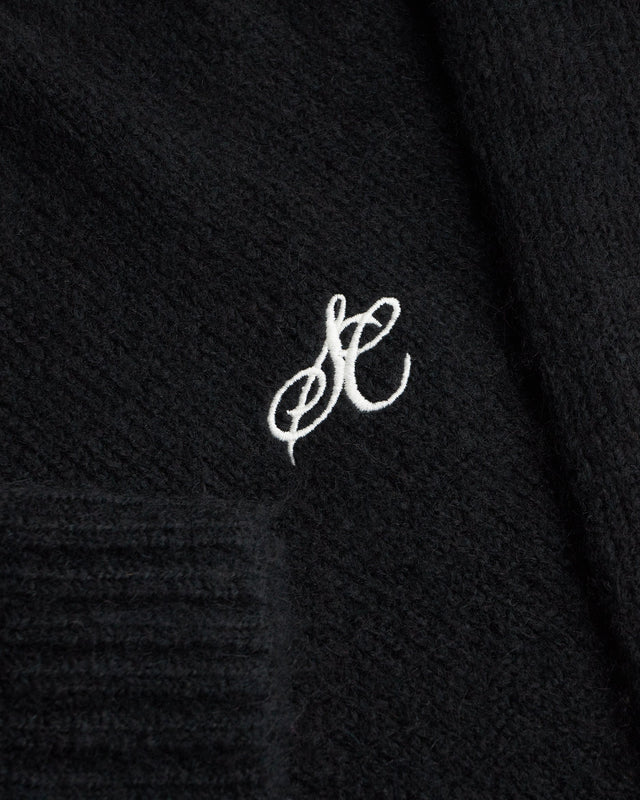 Alpaca Knitted Sweater Black
