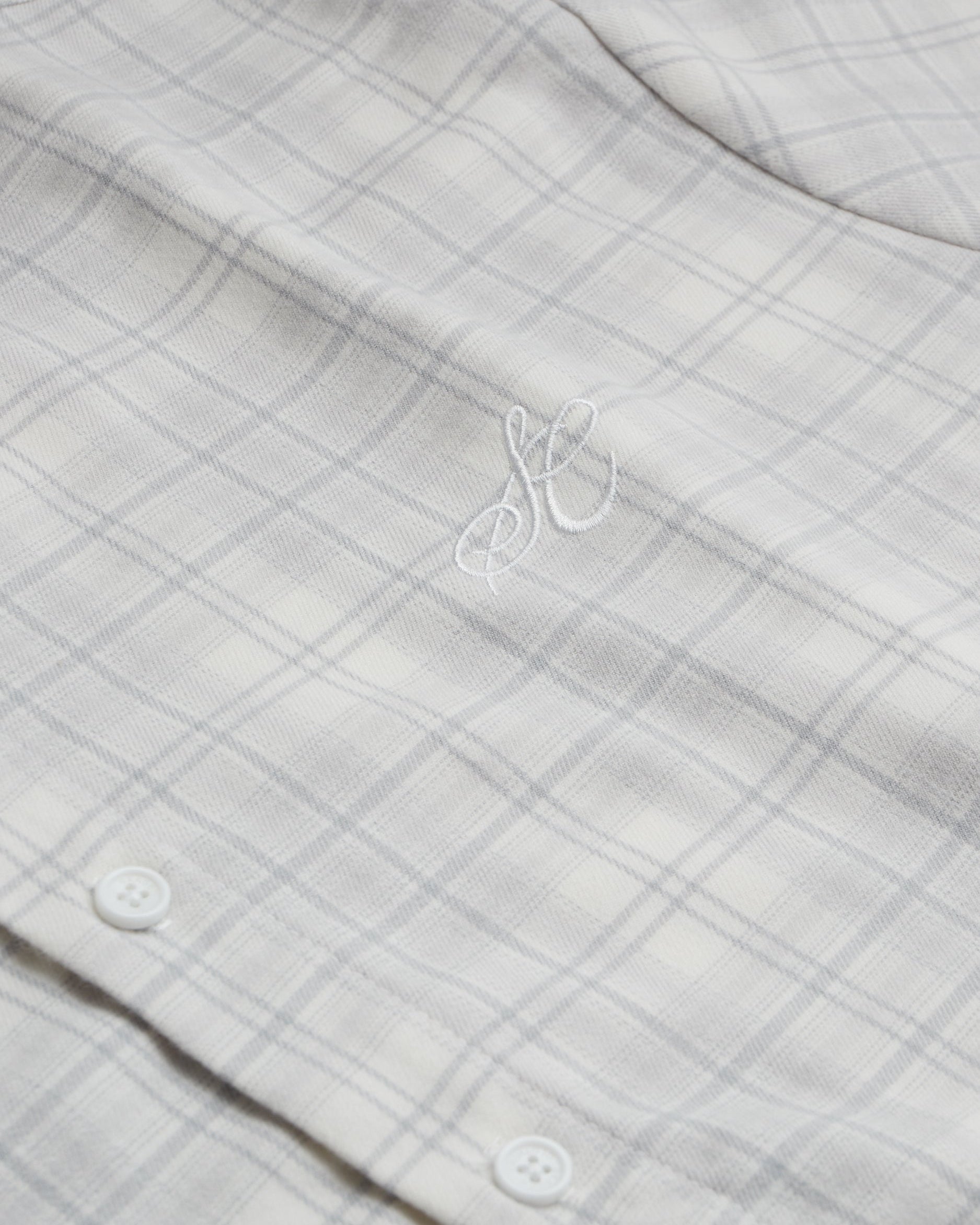 Checked Flannel shirt White
