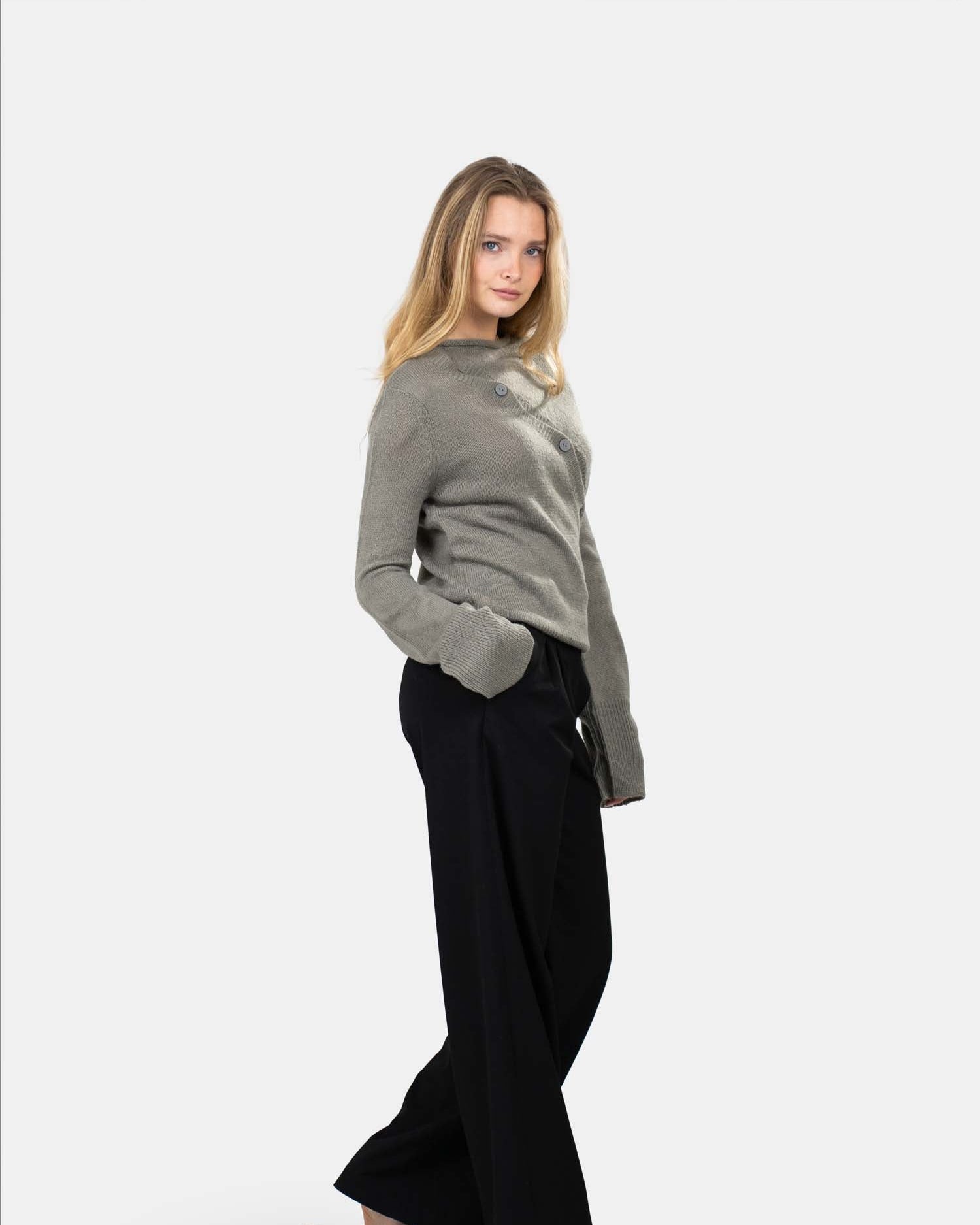 Asymmetrisk Cardigan Grå | Skagen - clothing.dk