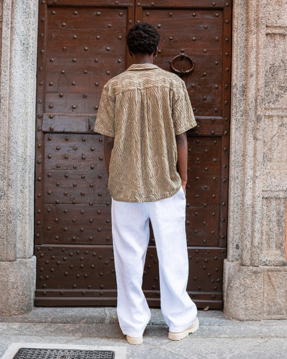 Baggy 100% hørbukser Hvid | Skagen - clothing.dk