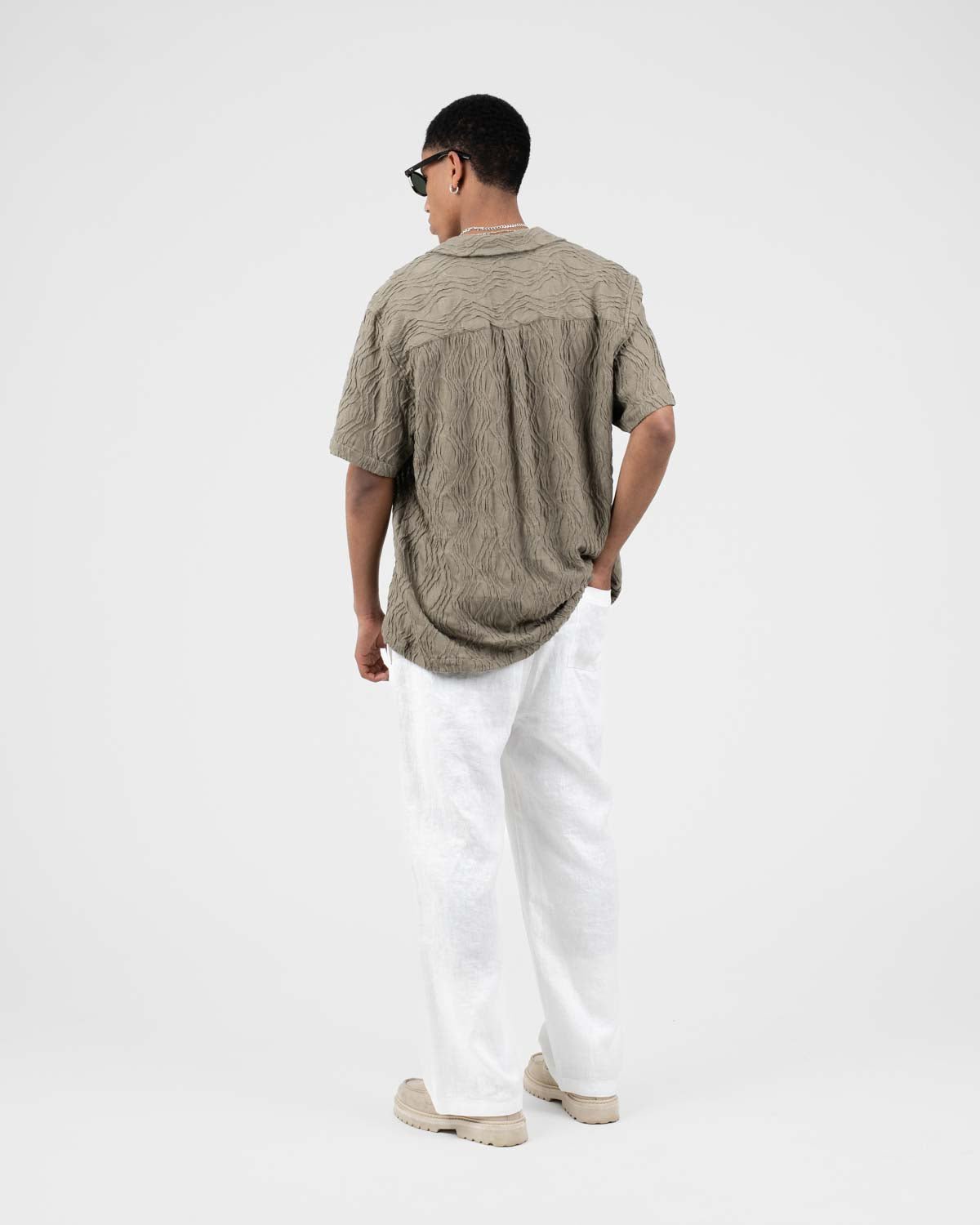 Baggy 100% hørbukser Hvid | Skagen - clothing.dk