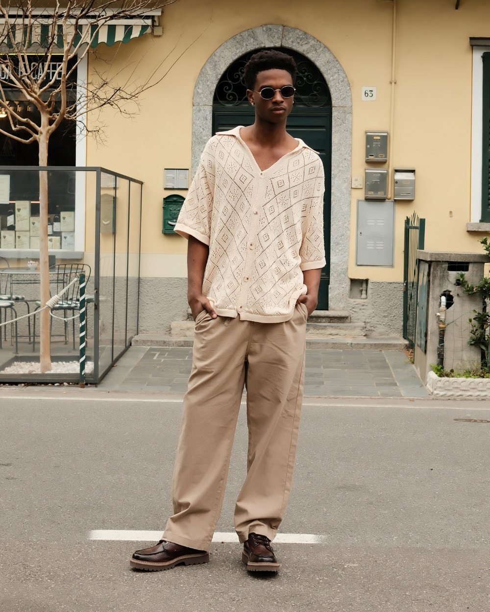 Baggy 100% hørbukser Mokka | Skagen - clothing.dk