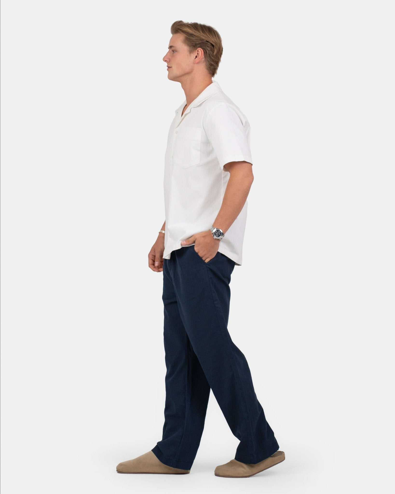 Baggy Hørbukser Navy | Skagen - clothing.dk