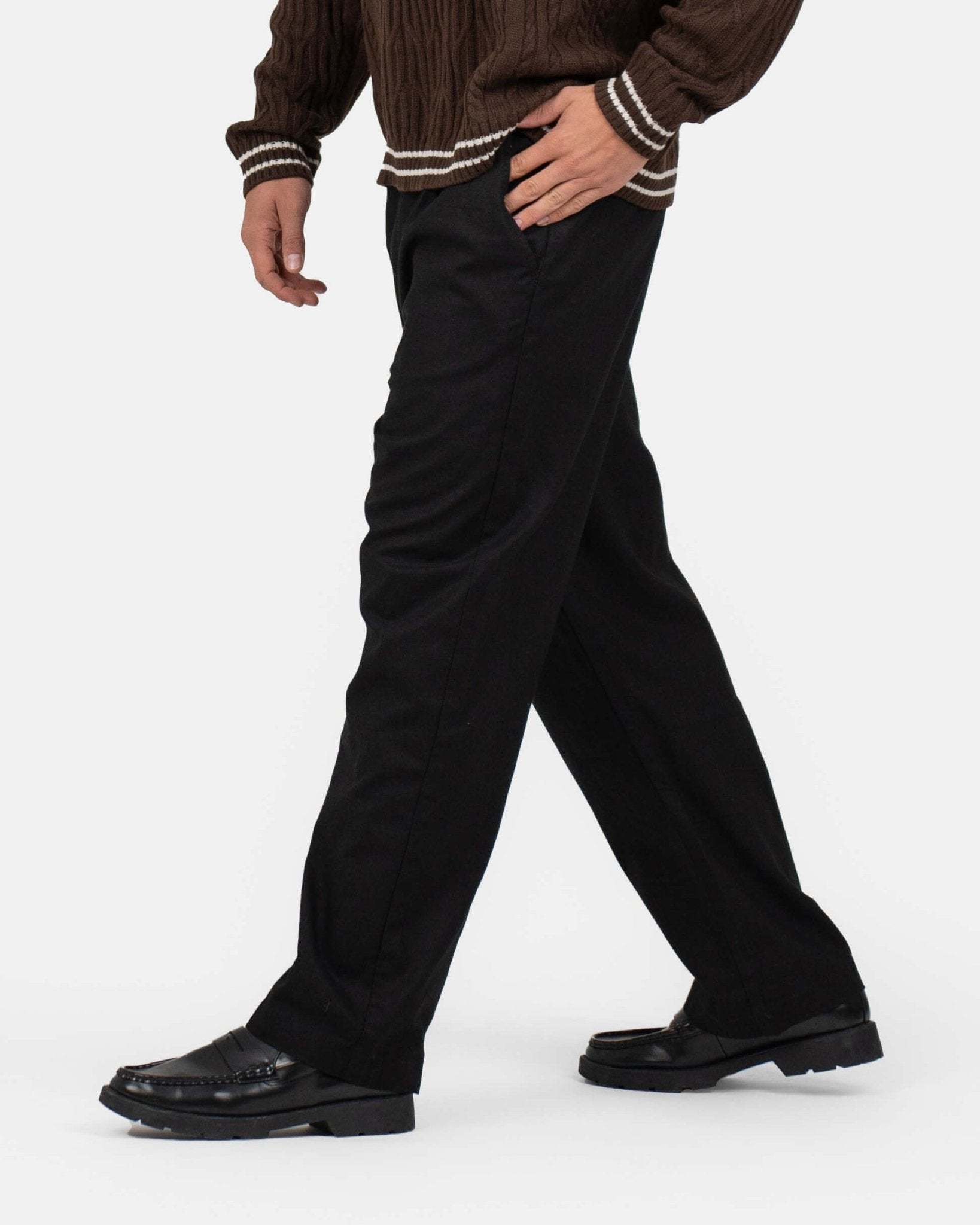 Baggy Hørbukser Sort | Skagen - clothing.dk