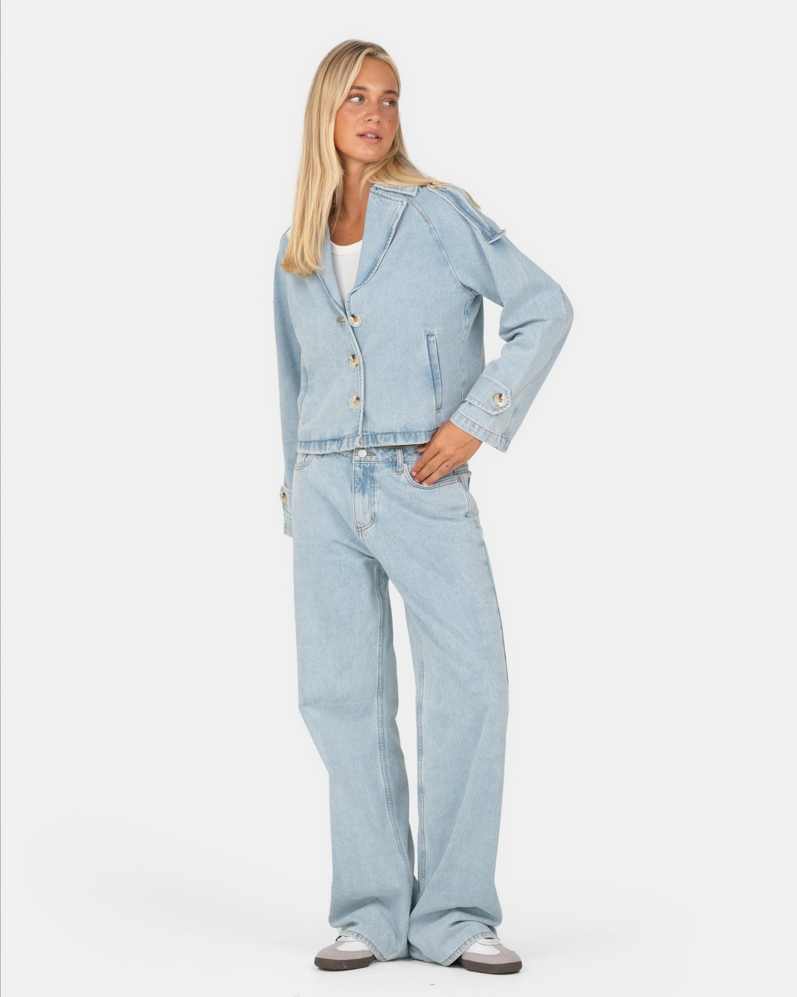 Denim jakke blå Josefine x SC | Skagen - clothing.dk
