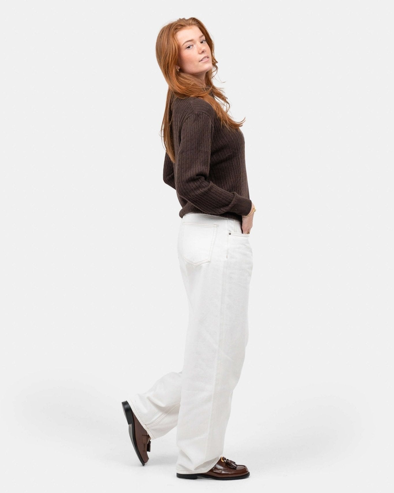 Half Zip Strik Brun | Skagen - clothing.dk