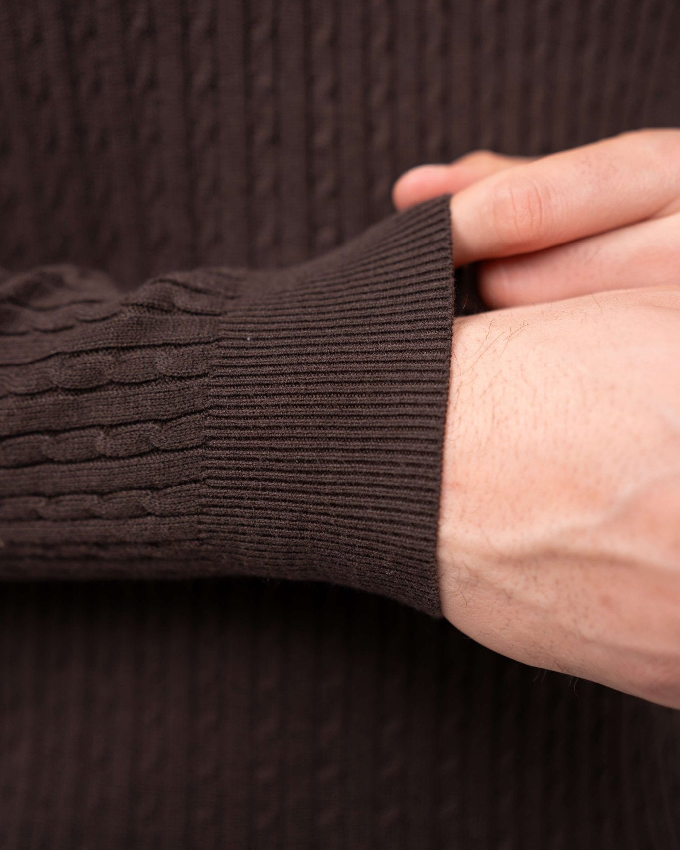 Half Zip Strik Brun | Skagen - clothing.dk