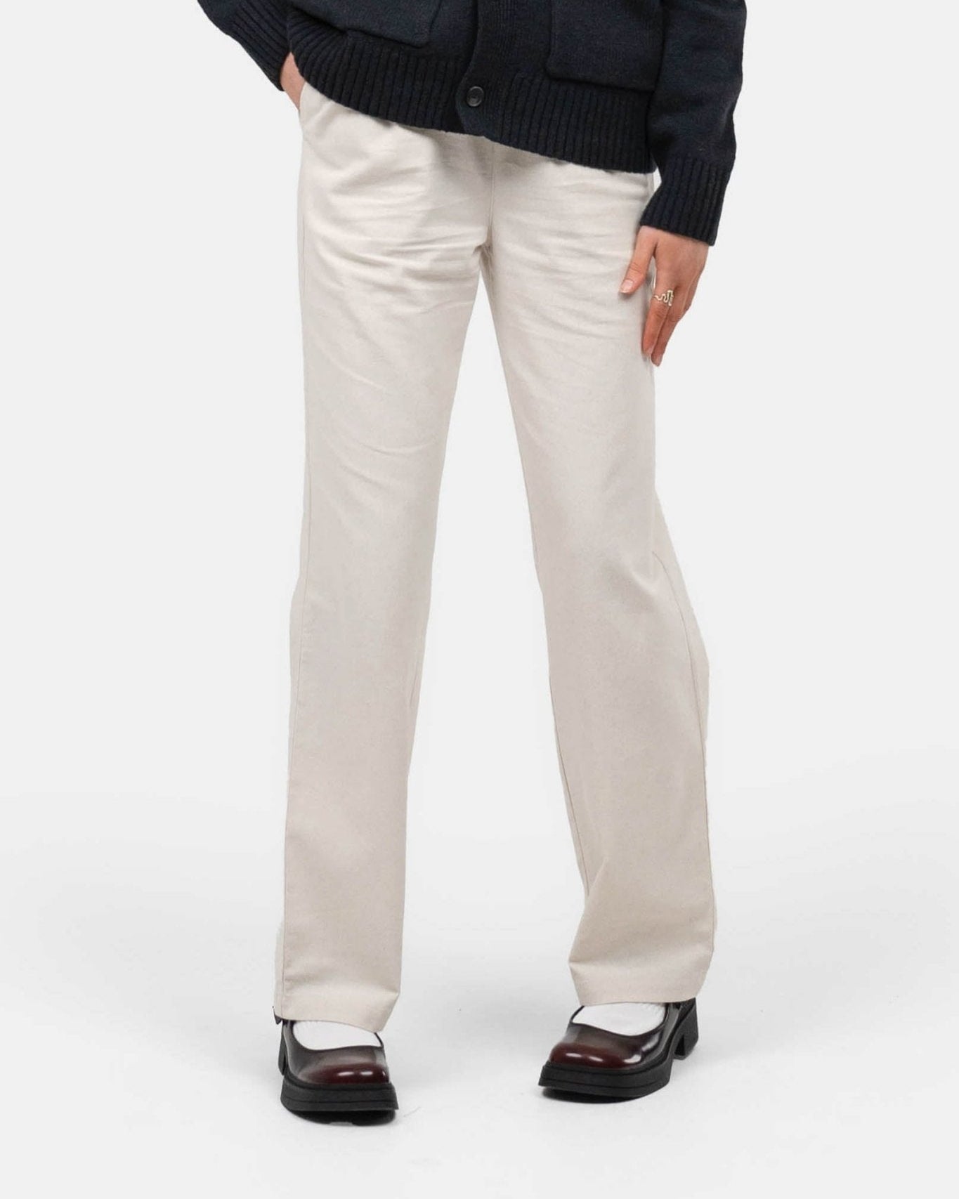 BEIGE LINEN PANTS