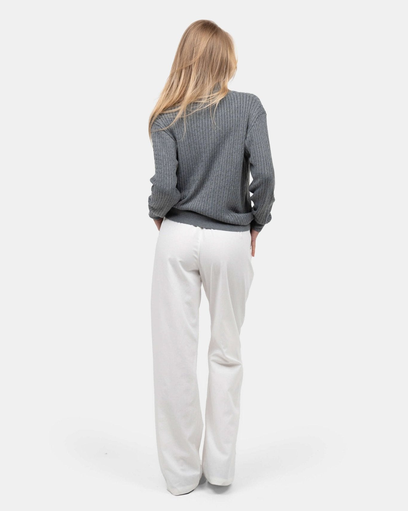 Heavyweight Hørbukser Højtaljede Hvid | Skagen - clothing.dk