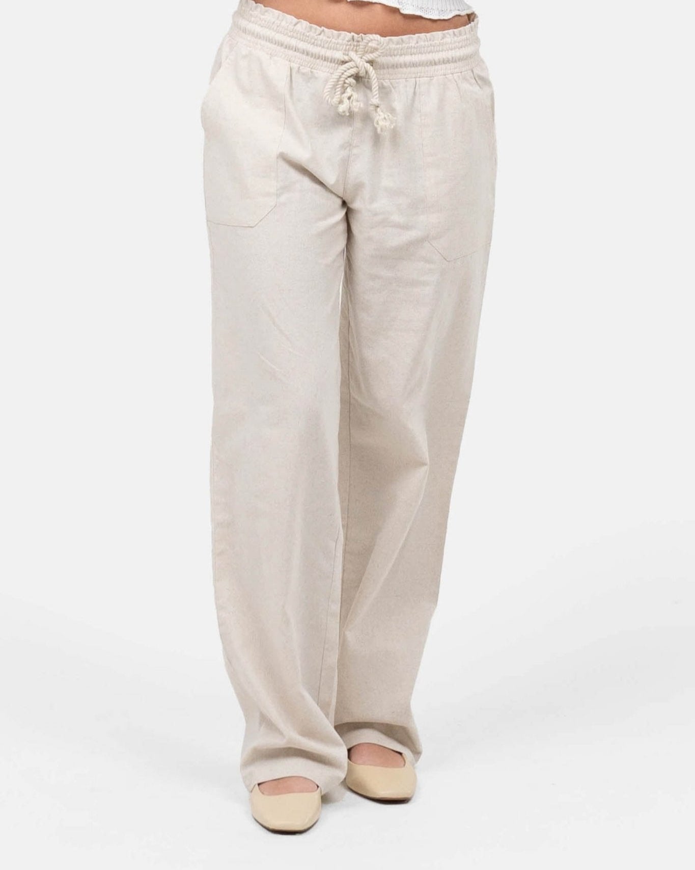 【LIDNM】24SS WOOL LINEN BELTED PANTS サイズL Belted Linen Pants | Ann Taylor