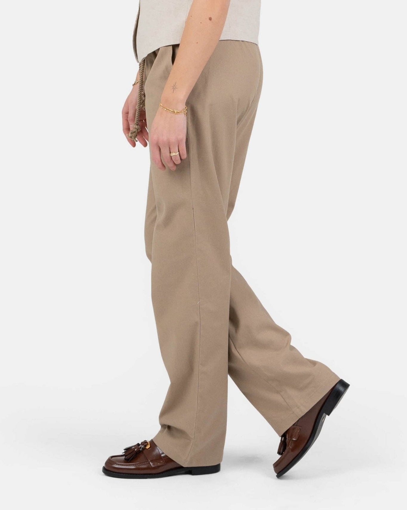 Heavyweight Hørbukser Lavtaljede Mokka | Skagen - clothing.dk