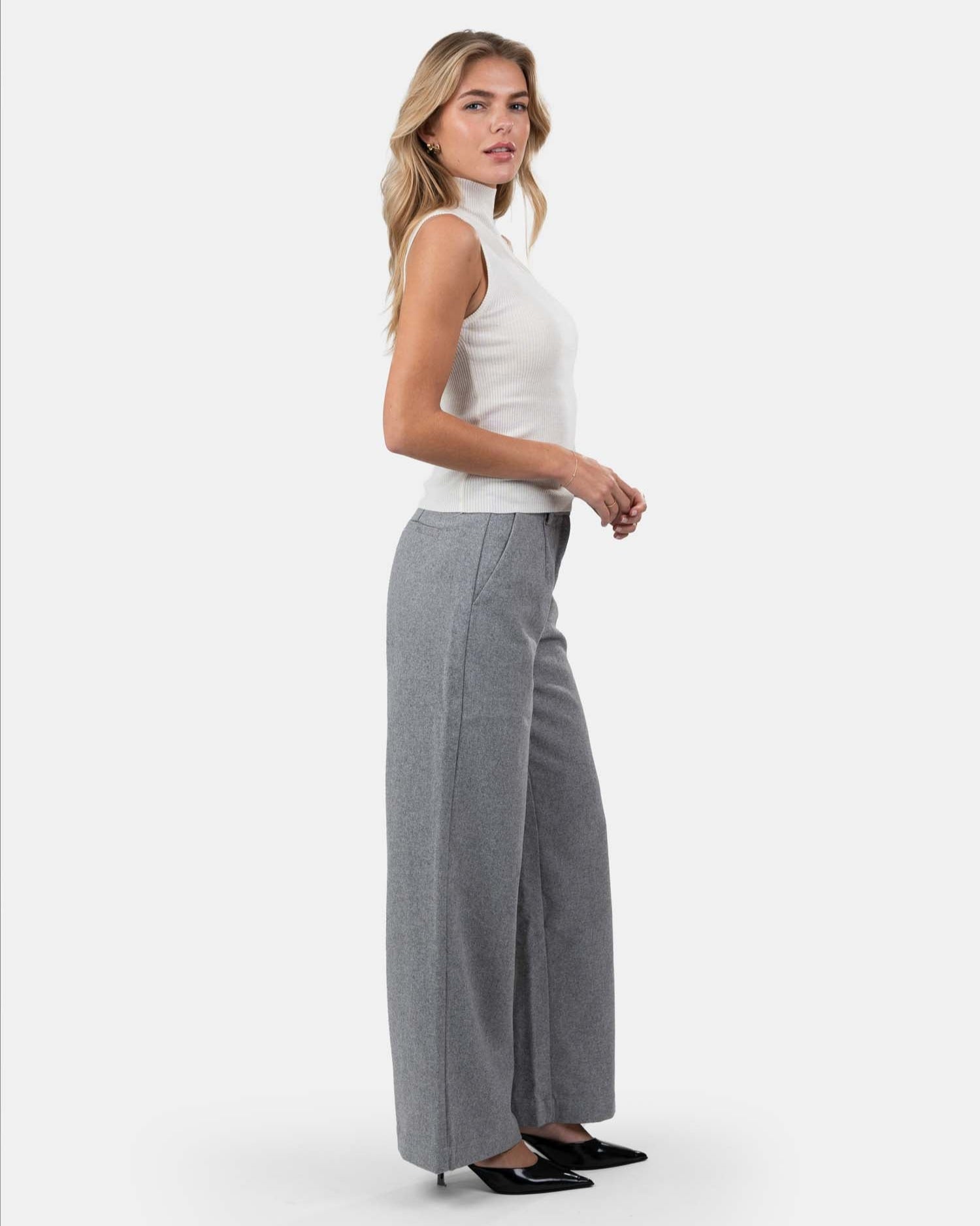 Highneck knitted Top Hvid | Skagen - clothing.dk