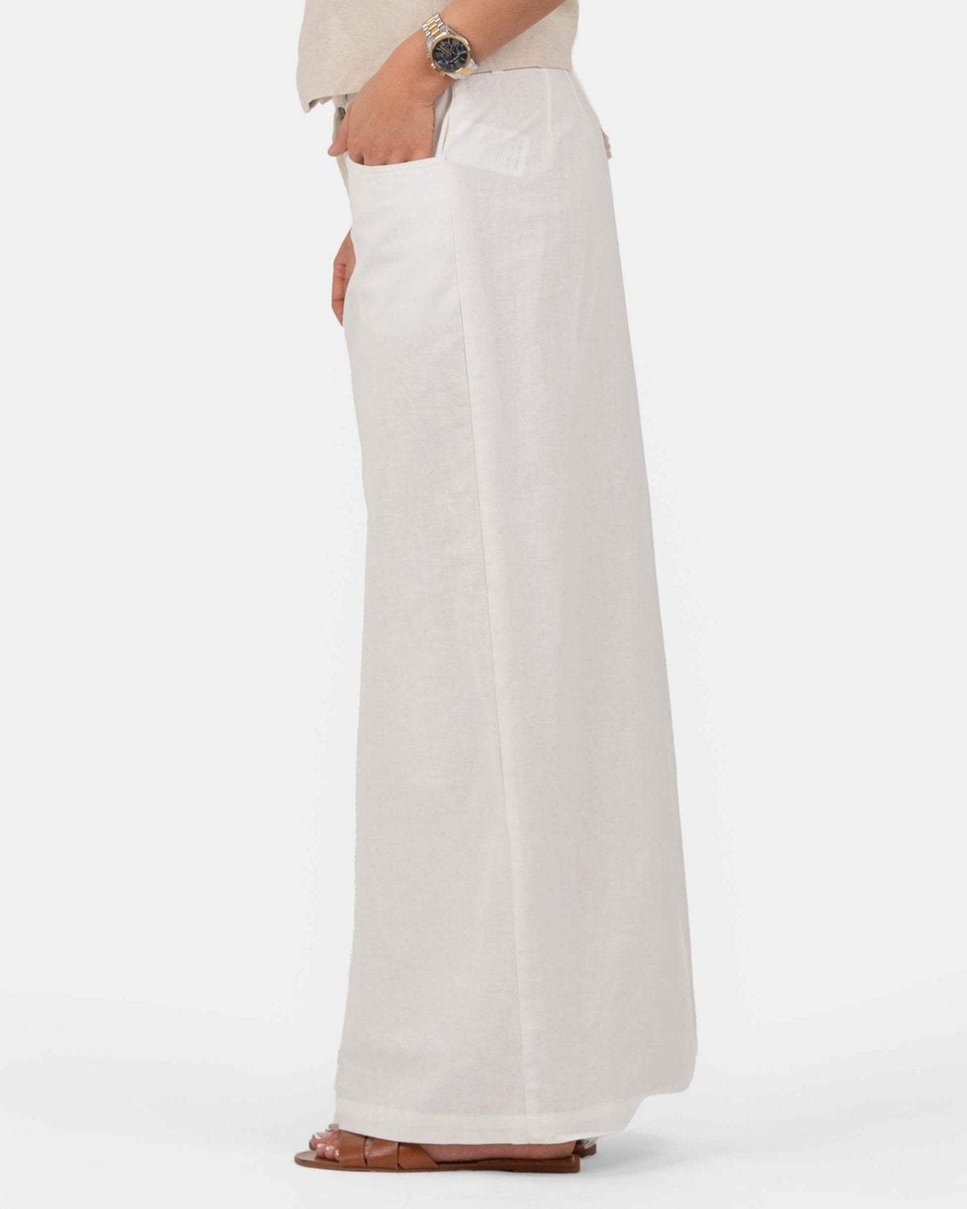 Hør Nederdel Hvid | Skagen - clothing.dk