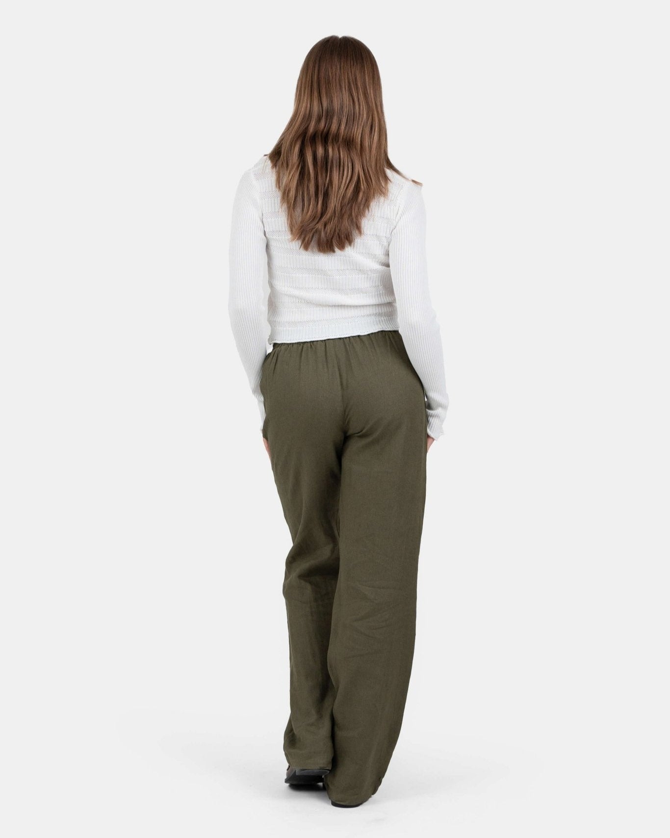 Hørbukser Højtaljede Army | Skagen - clothing.dk