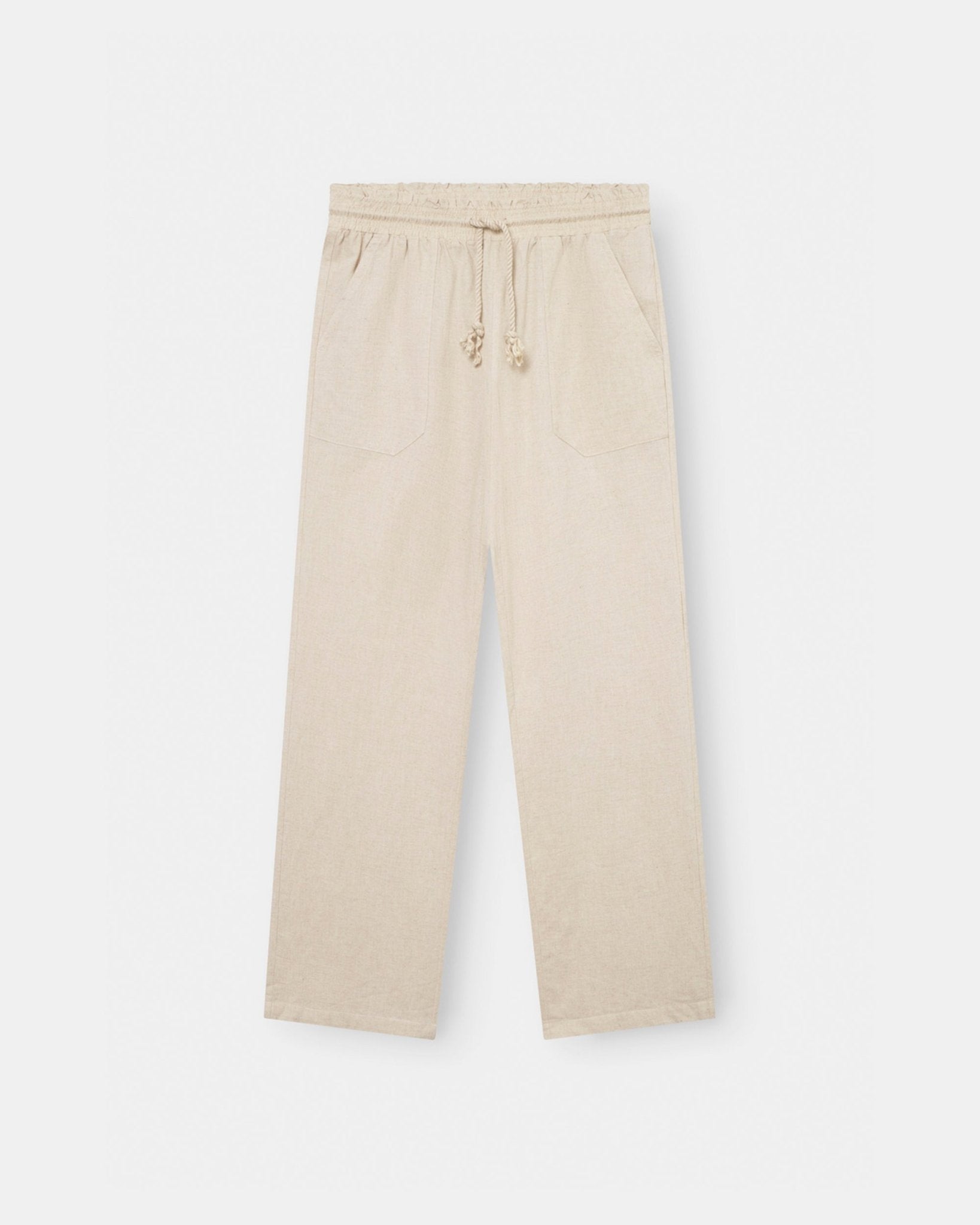 BEIGE LINEN PANTS