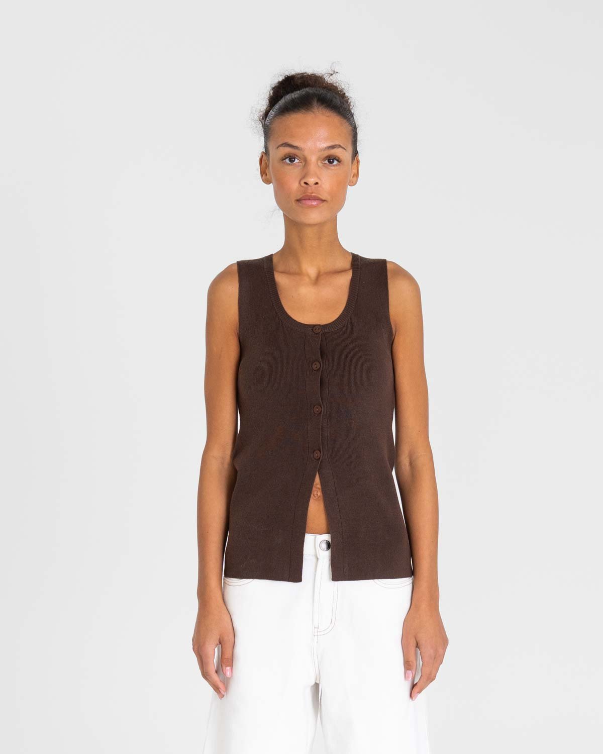Knit top Brown | Skagen - clothing.dk