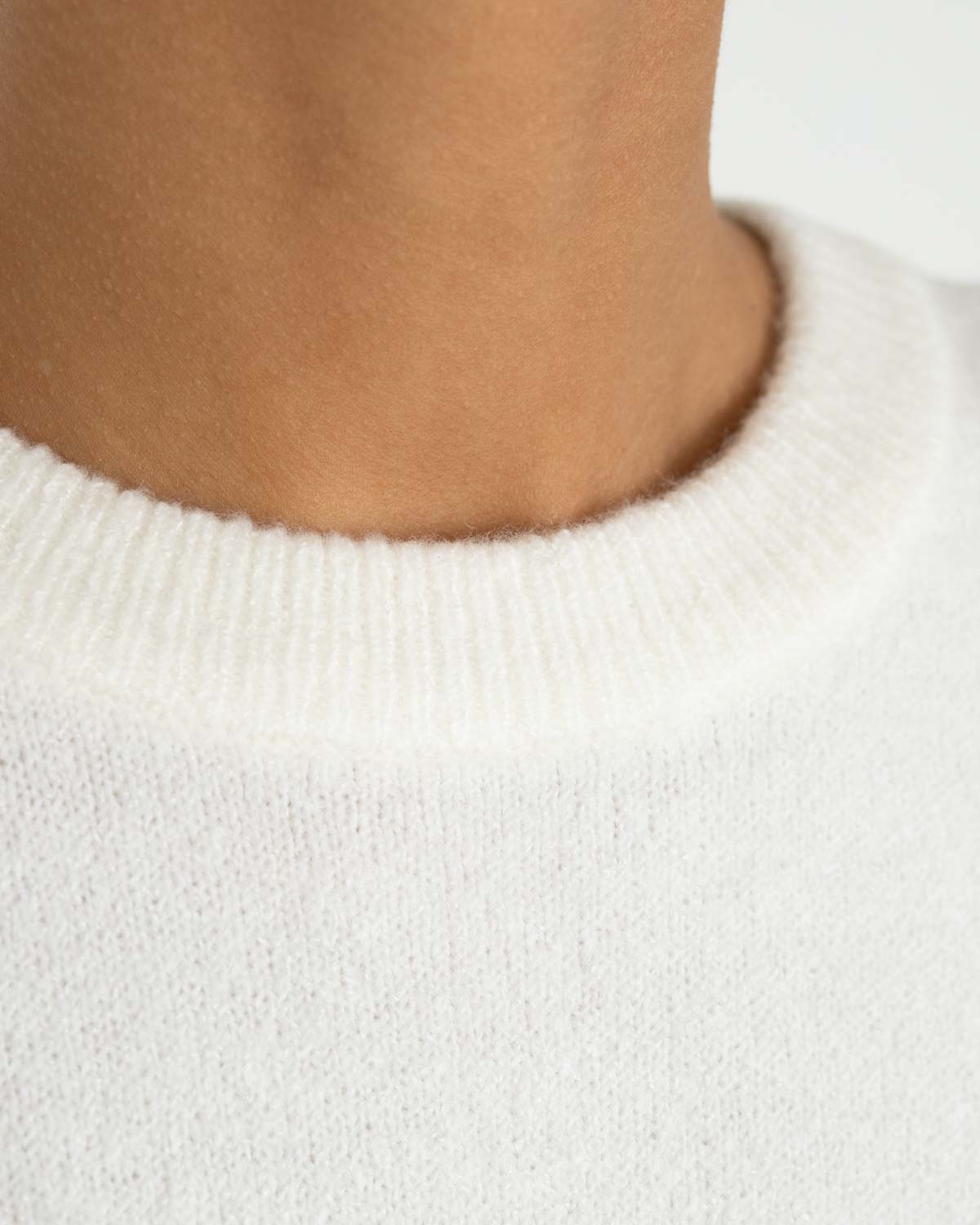 Knitted t-shirt White | Skagen - clothing.dk