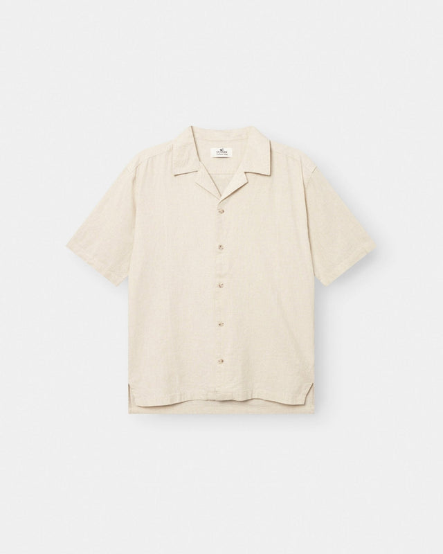 Kortærmet Hørskjorte Beige | Skagen - clothing.dk