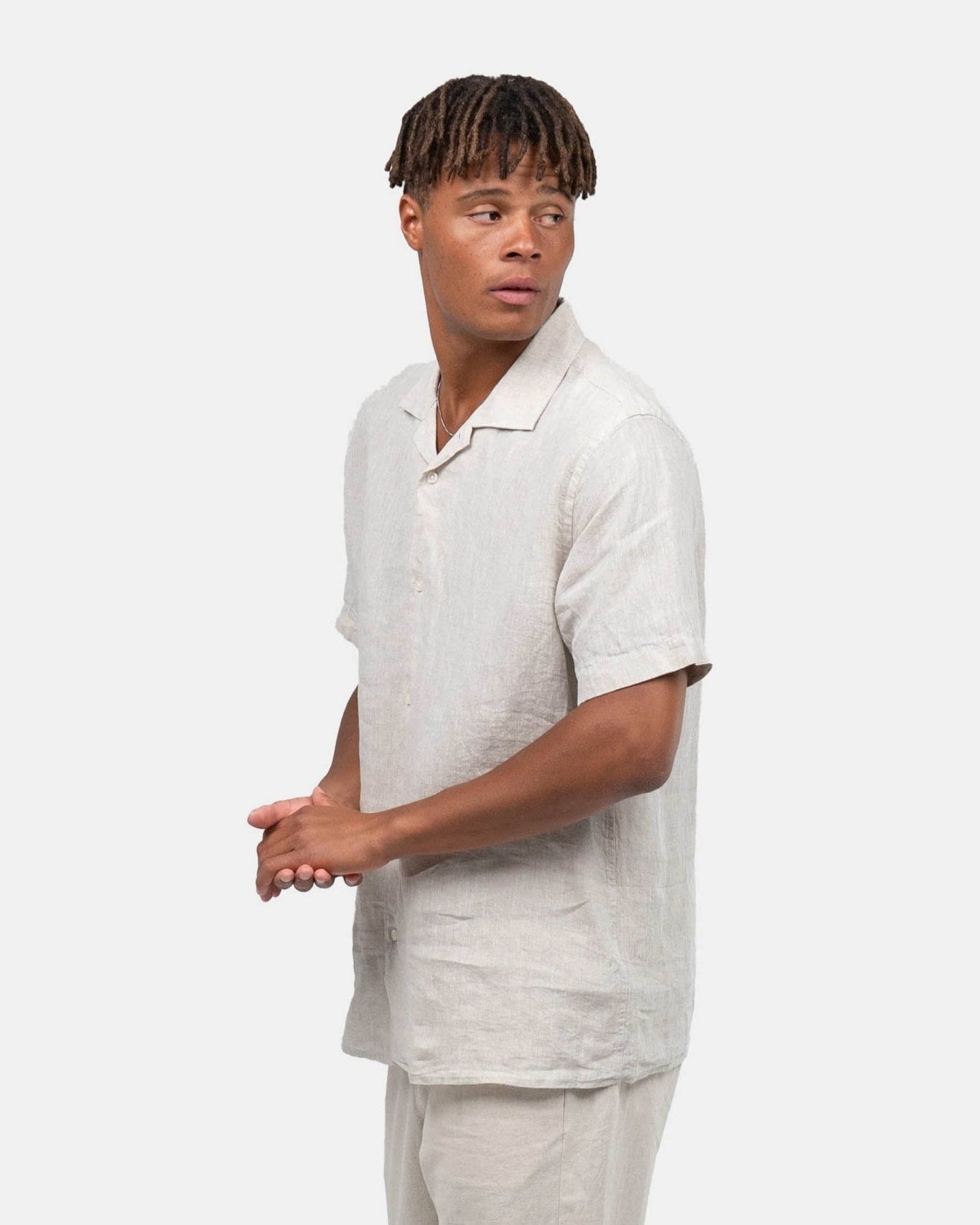 Kortærmet Hørskjorte Beige | Skagen - clothing.dk