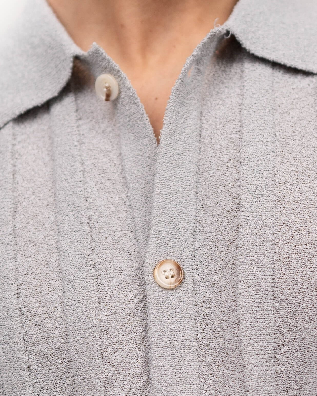 Kortærmet Textured Skjorte Grå | Skagen - clothing.dk