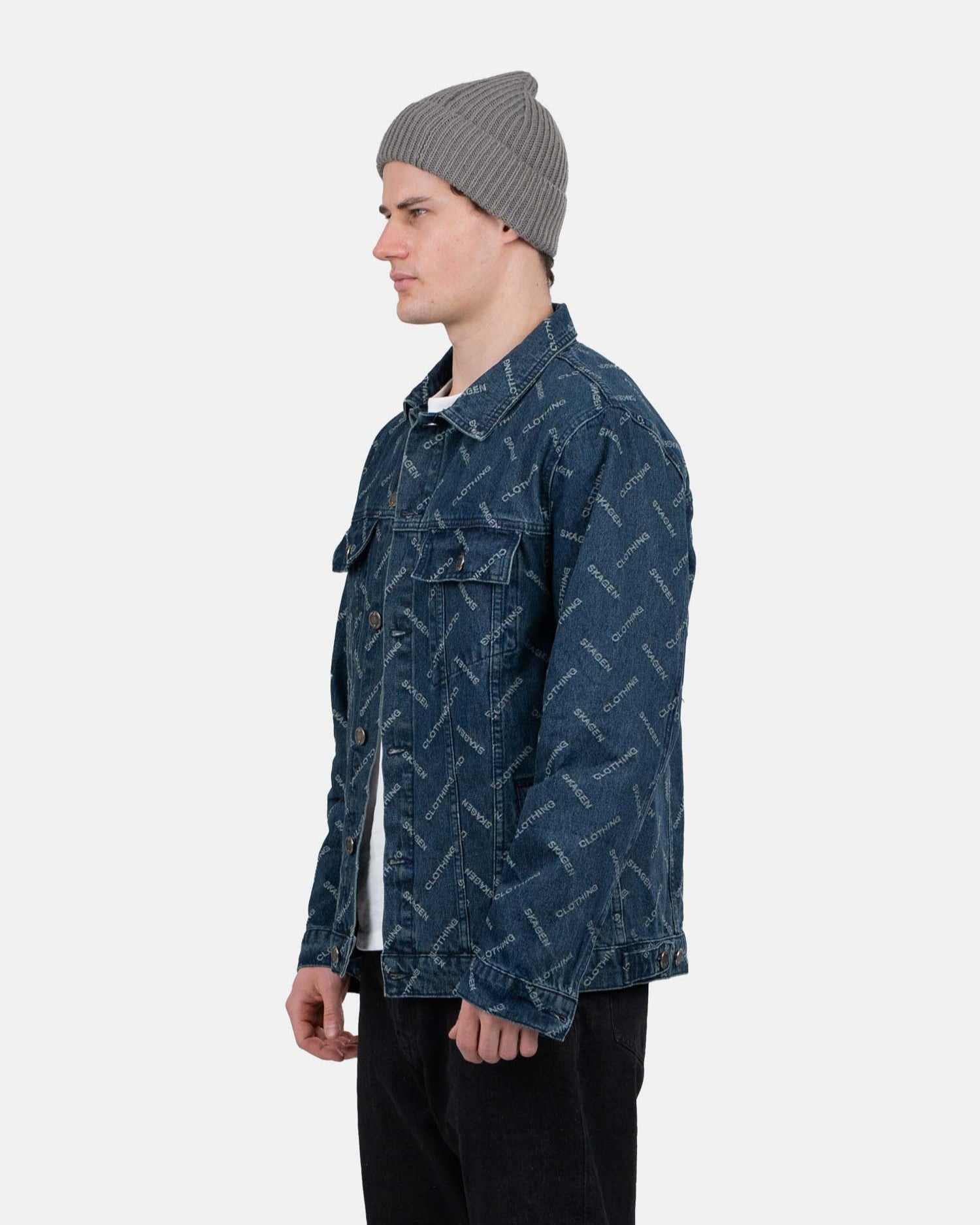 Monogram Denim Jacket Indigo | Skagen - clothing.dk