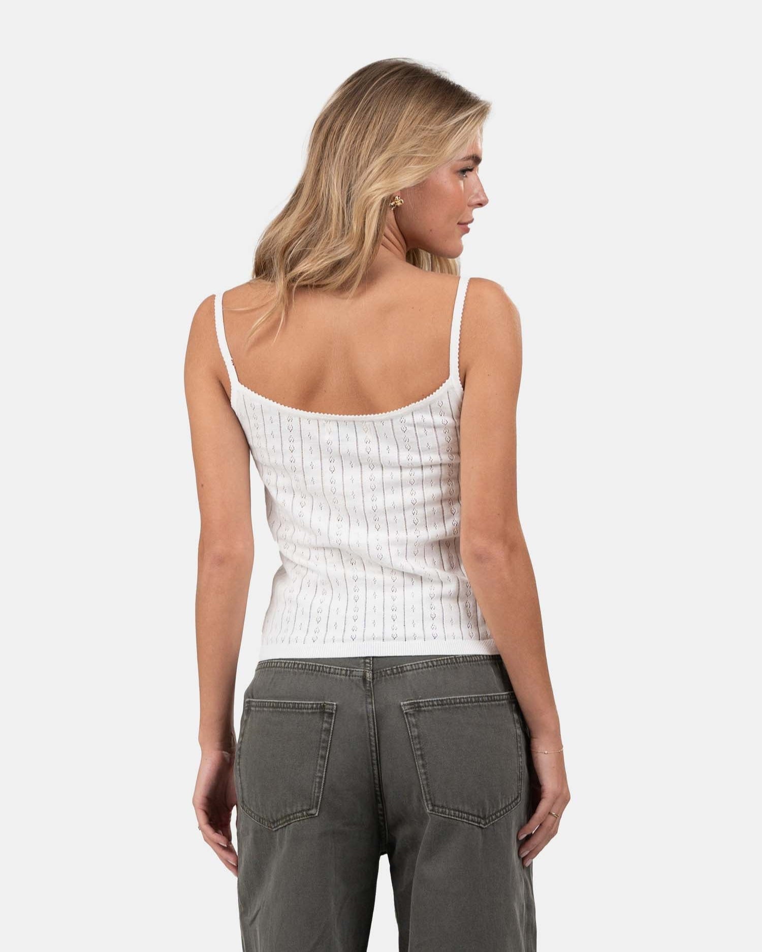 Strap Pointelle Top White | Skagen - clothing.dk