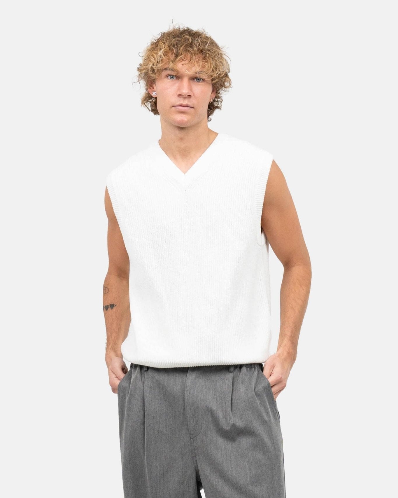 Strikvest Hvid | Skagen - clothing.dk