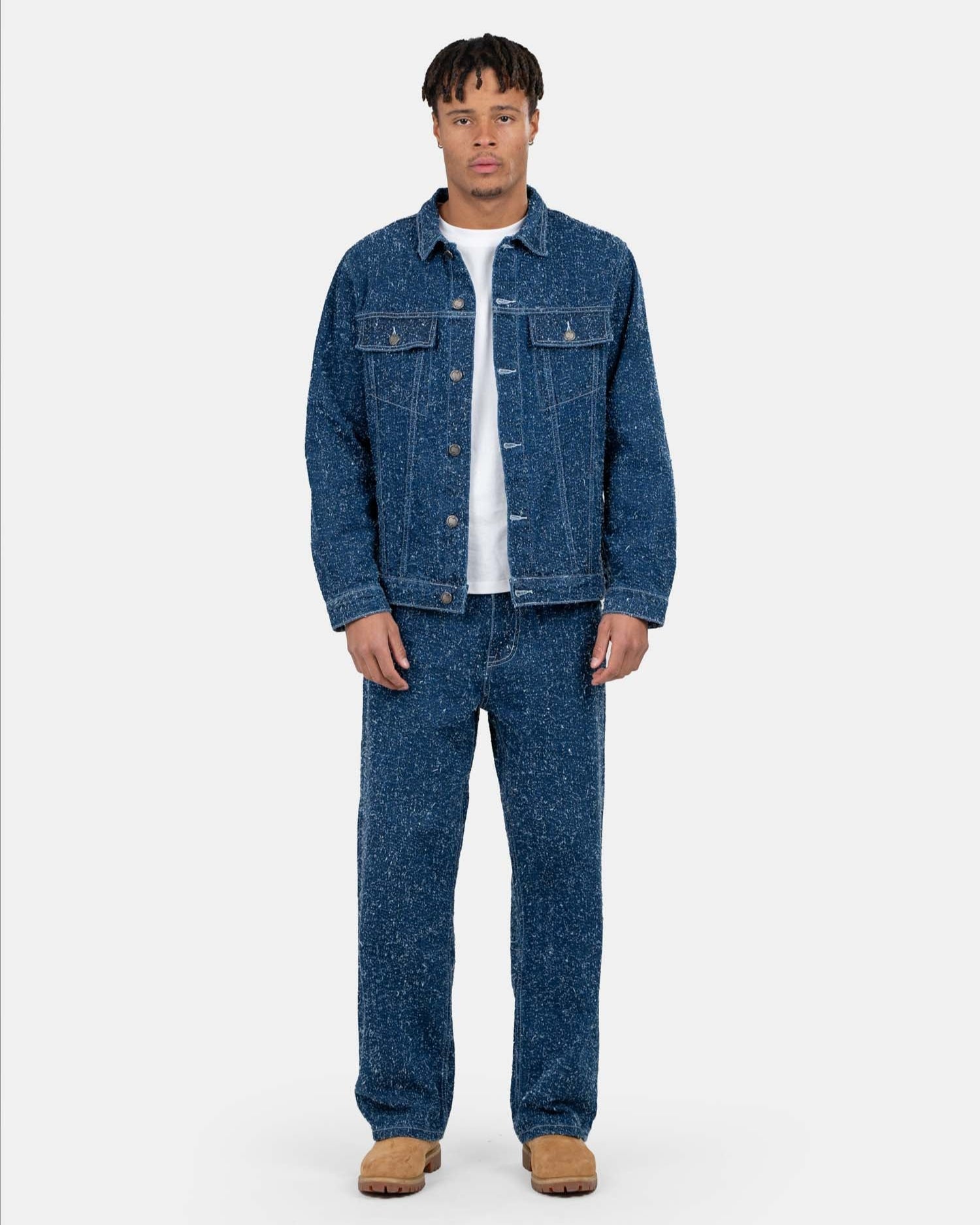 Textured Denim Jacket Mid Blue | Skagen - clothing.dk