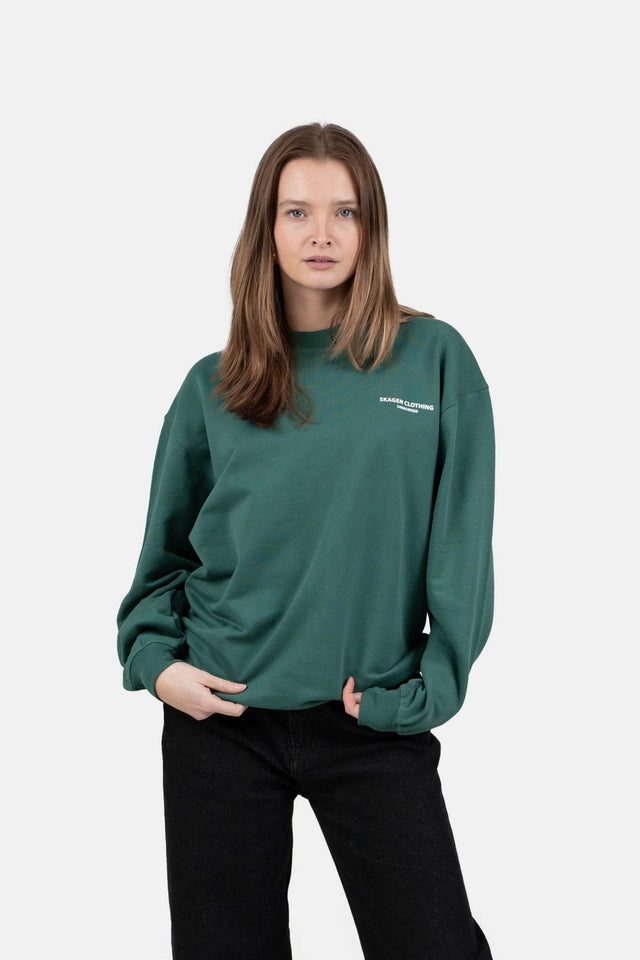 UNMARKED Sweatshirt Grøn |  Skagen-clothing.dk