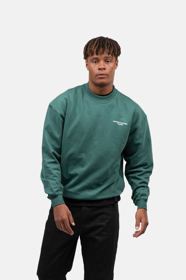 UNMARKED Sweatshirt Grøn |  Skagen-clothing.dk