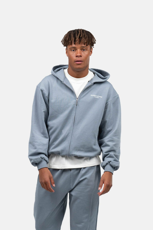 UNMARKED Zip-Hoodie Blå |  Skagen-clothing.dk