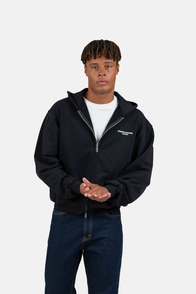 UNMARKED Zip-Hoodie Sort |  Skagen-clothing.dk