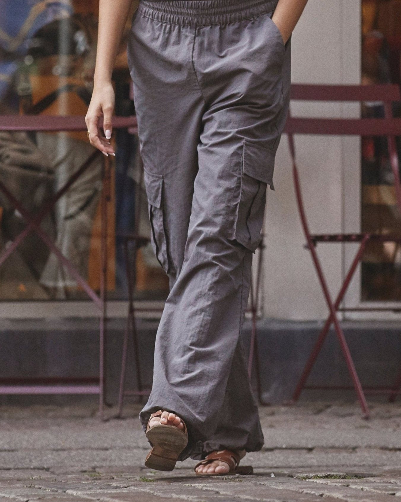 Laila x SC Collab: Cargo Pants Grey | Skagen - clothing.dk